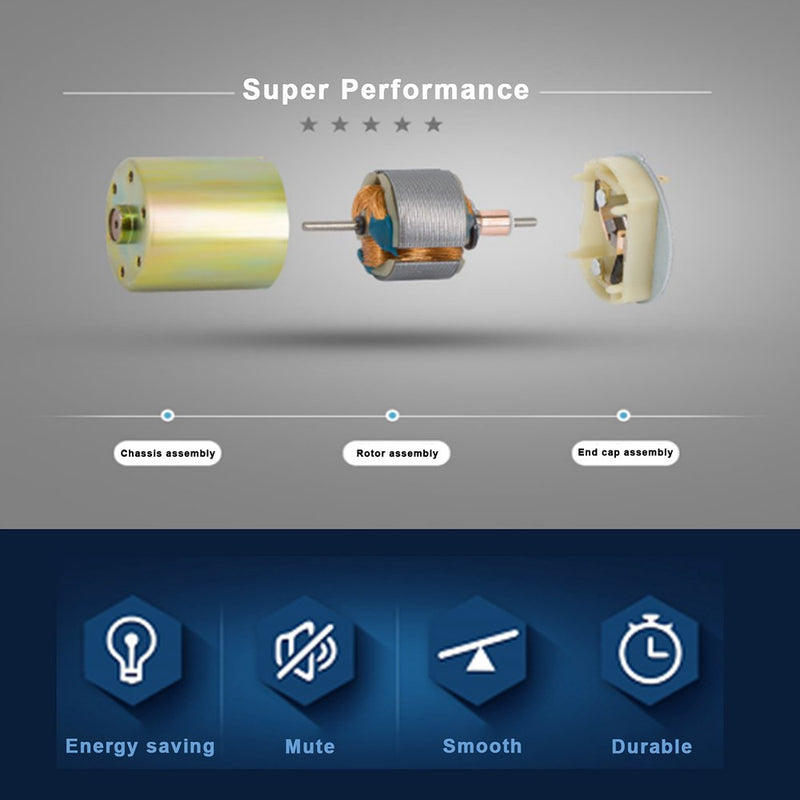 Greartisan DC 12V 550RPM Gear Motor High Torque Electric Micro Speed Reduction Geared Motor Centric Output Shaft 37mm Diameter Gearbox 550 RPM 12 Volt