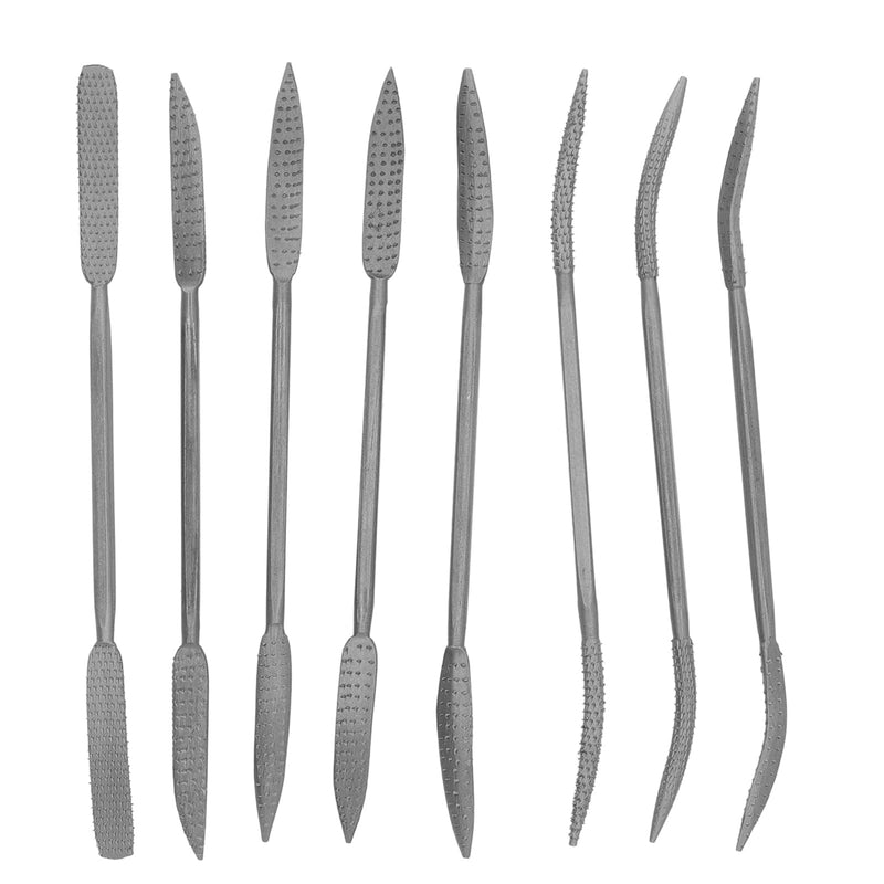 [Australia - AusPower] - 8PCS Wood Files and Rasps, Double Ended Riffler Wood Rasp File Set Riffler File Set Wood Files for Woodworking 