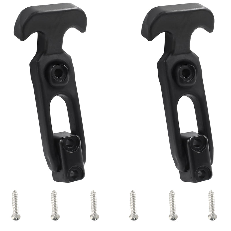 [Australia - AusPower] - 4.3"*1.8" Rubber Latches Flexible T Handle Draw Latch, 2PCS Rubber Draw Latch, Rubber Latch T Handle for Tool Box, Cooler, Golf Cart or Engineering Machine Hood (Black) Black 