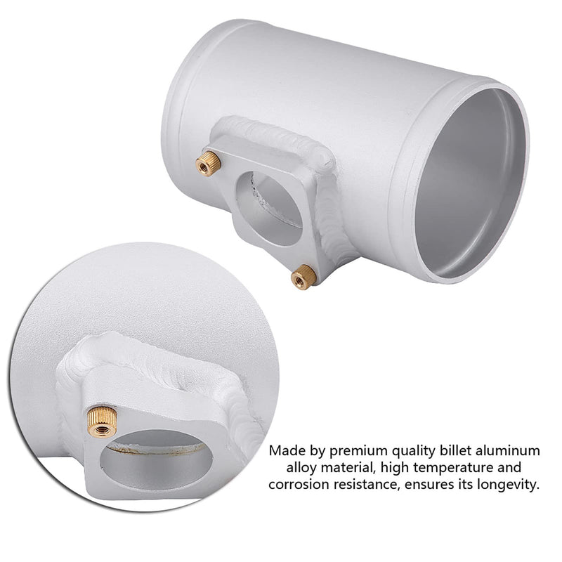 Air Flow Sensor Adapter Aluminium Alloy Car Air Flow Inlet Meter Base Silver for Air Intake Meter Holder 63 70 76 83 mm (Outer Diameter 70 mm), Fuel System
