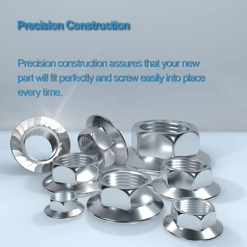 [Australia - AusPower] - M12x1.75 Flange Galvanized Black Nut Hex 304 Stainless Steel Types ROARADE Serrated and Flat (M12x1.75 304 Galvanized Black 10 PCS) M12x1.75 304 Galvanized black 10 PCS 