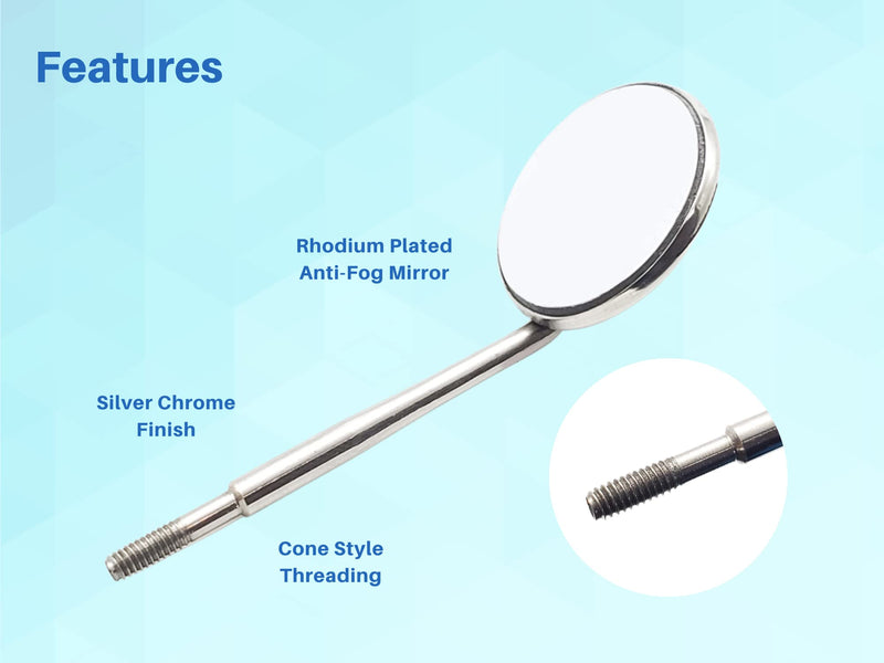 [Australia - AusPower] - DENTAL MIRRORS TOPS CONE SOCKET FRONT SURFACE RHODIUM SET OF 12 ARTMAN BRAND 