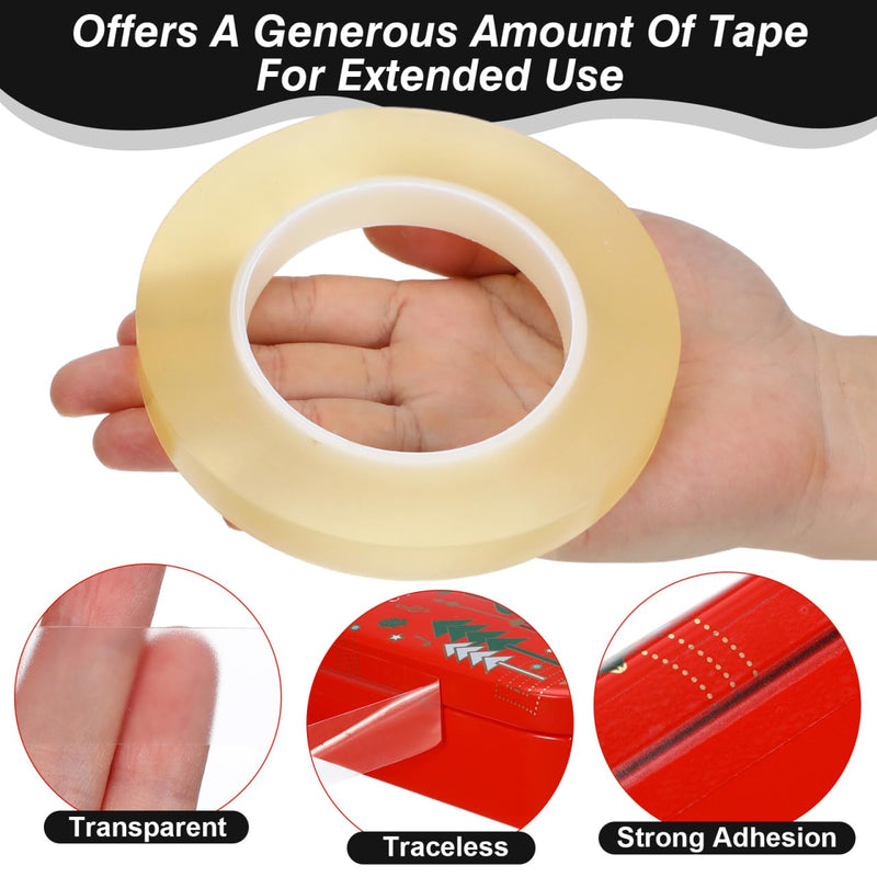 PRETYZOOM Can Sealing Tape Transparent PVC Adhesive Tape for Food Tins 15Mm X 66M No Residue Reliable Sealing for Box Packing