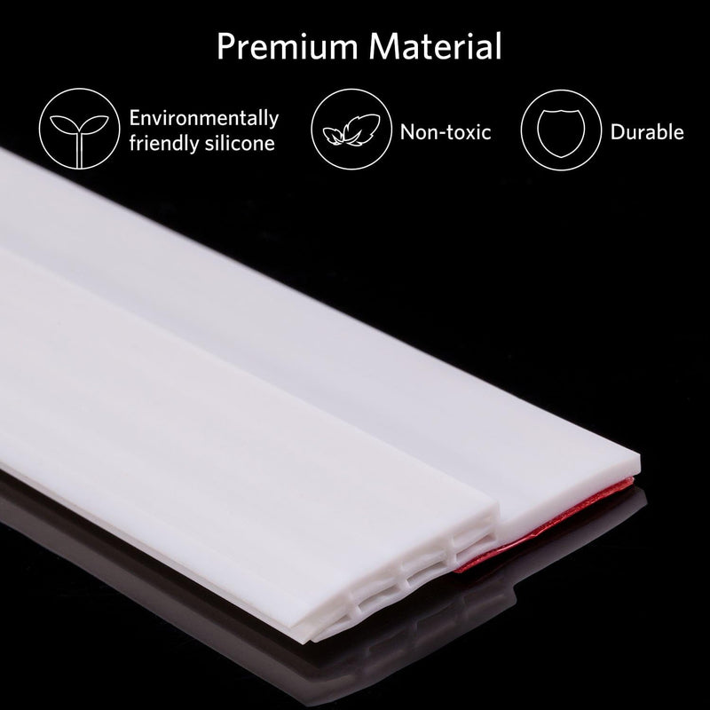 [Australia - AusPower] - Suptikes Door Draft Stopper Under Door Seal for Exterior/Interior Doors, Strong Adhesive Door Sweep Soundproof Weather Stripping, 2" W x 39" L, White 