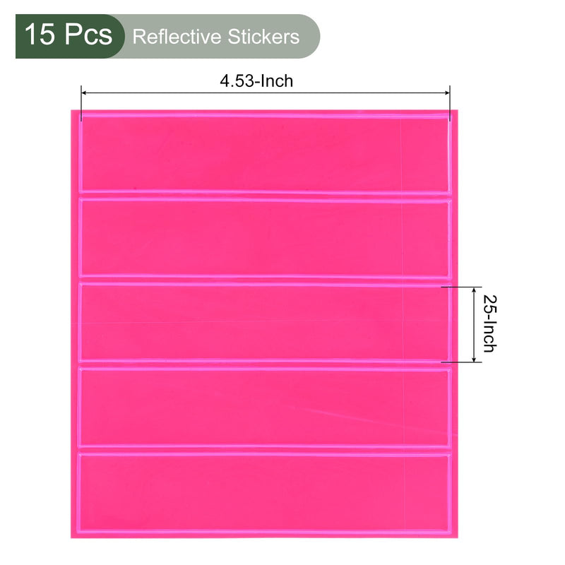 YOKIVE 3 Pcs Reflective Stickers, Waterproof Adhesive Caution Tape Strips, Great for Outdoor, Traffic, Daily Use (Pink, 4.5x1-Inch) Pink 15