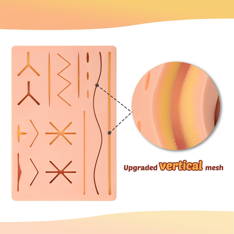 [Australia - AusPower] - Medarchitect Thicker Suture Pad Practice Kit (29 Pieces) for Medical Student Suture Training, Include Suture Pad, Suture Tools, Suture Thread & Needle 