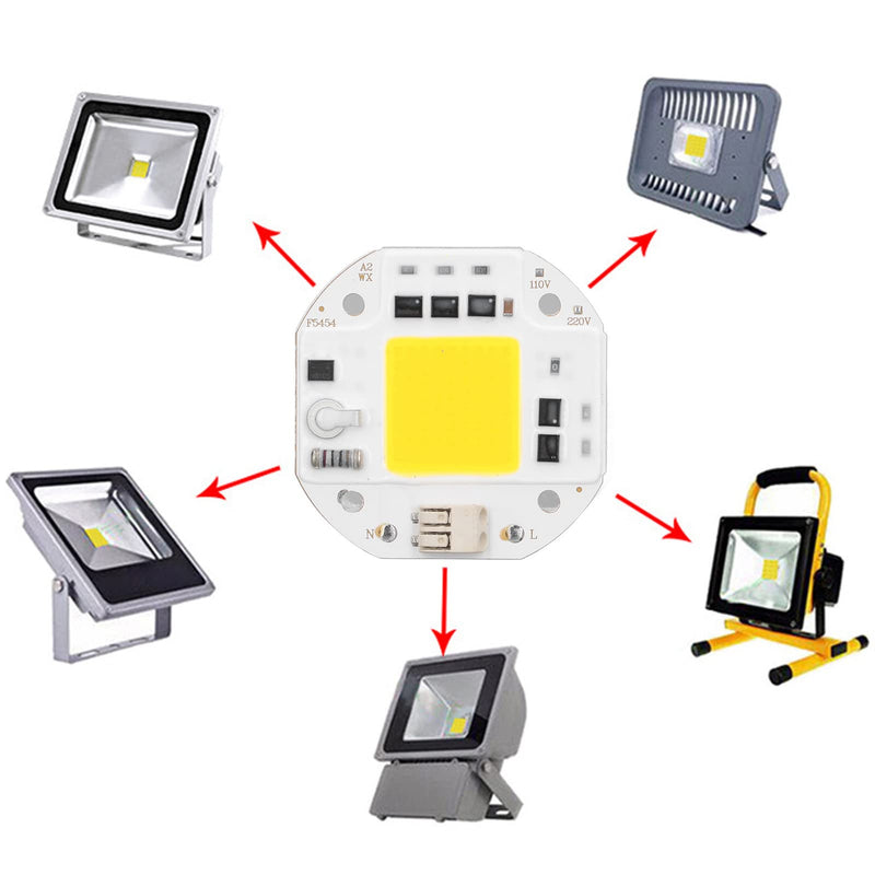 [Australia - AusPower] - Hapivida High Power LED Chip, Super Bright Integrated Chip Light Source Pearl for DIY Lighting, 100 W Warm White, Aluminium, SMD Light Emitter Components for Floodlights and Landscape Lighting 