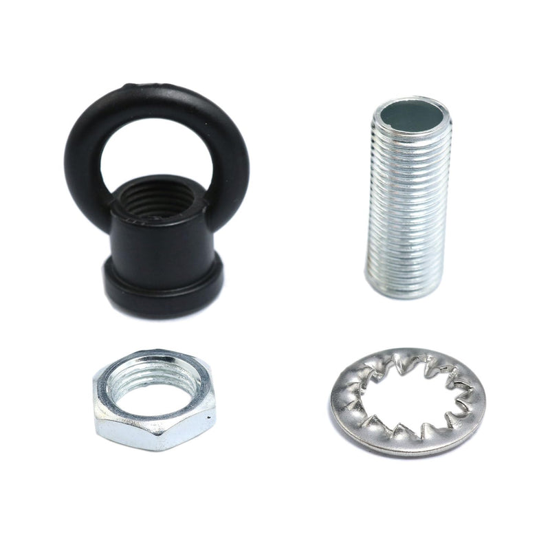 [Australia - AusPower] - Light Fixture Hooks Ring Nuts Lifting Ring Nuts Eye Nuts Lamp Nuts M10 Thread Black Ring Hanging Light Ring Luminaire -4 Set 