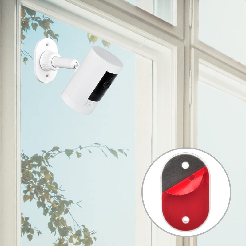 [Australia - AusPower] - 2Pack Strong Adhesive Wall Mount Compatible with Ring Stick Up Cam Wired/Battery and Ring Indoor Cam HD Security Camera,360 Degree Adjustable Mounting Bracket for Camera with 1/4 Screw Head 