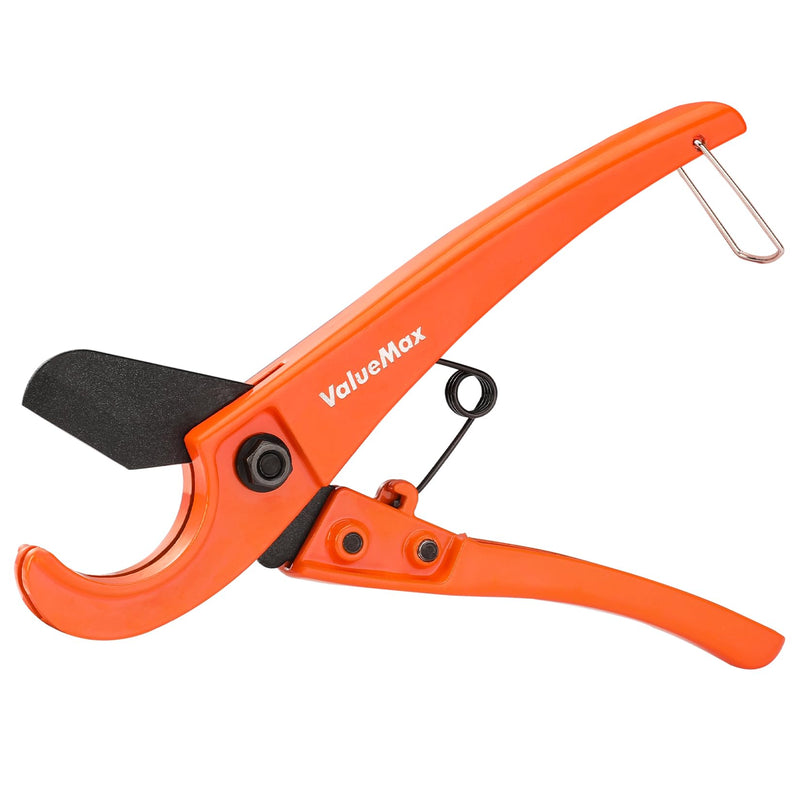 [Australia - AusPower] - ValueMax PEX Cutter with Teflon Coated Sharp Blade, Hose Cutter with 1/8"-1" Cutting Capacity, Tubing Cutter for PEX, PPR, PE, PP and Rubber Hoses, Suitable for Home and Plumbing Repairs 