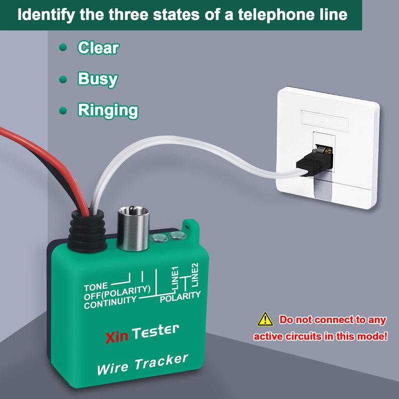 [Australia - AusPower] - Xin Tester Telephone Cable Toner Network Wire Tracer Upgraded, Electrical Tone Generator Probe Kit, High Accuracy Jack Testers RJ11 Ethernet Circuit Tracer Inductive Amplifier Adjustable Sense XT-200EP 