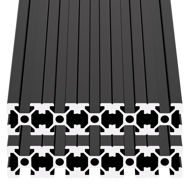 [Australia - AusPower] - GASHER 10PCS Aluminum Extrusion Black 250mm T Slot 2020 Aluminum Profile Extrusion Linear Rail Extrusion European Standard, for 3D Printer Parts and CNC Machine (9.85") 250mm(9.85'') 10 