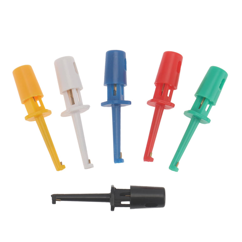 [Australia - AusPower] - DIANN 30pcs Test Hooks Clips Single Hook Clip Colorful Spring Hook Clip Test Grabber Probe for Electronic Testing Multimeter Wire Lead 