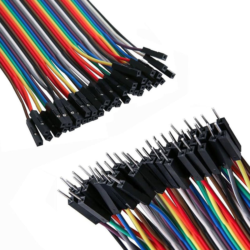 120pin Jumper Wire 40 x 10 cm, 40 x 20 cm, Male to Female, 28AWG | Female to Female Jumper Wires Breadboard, Cable Jumpers 28AWG Wire Bridges for M2M/F2M/F2F Arduino