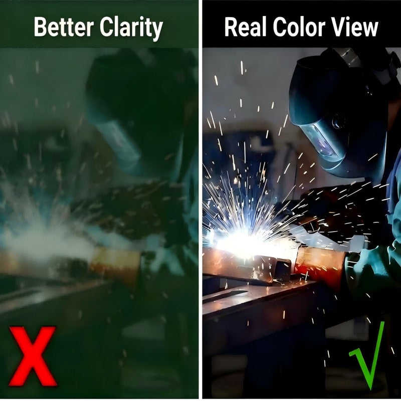 Welding Helmet Auto Darkening - True Color Wide View Welding Shield - 0.1ms Response Time- Optical Grade 1/1/1/1 - Adjustable Wide Shade for SMAW, MIG, TIG, GTAW-Lightweight for Extended Wear VH107 Flame[basic Version]