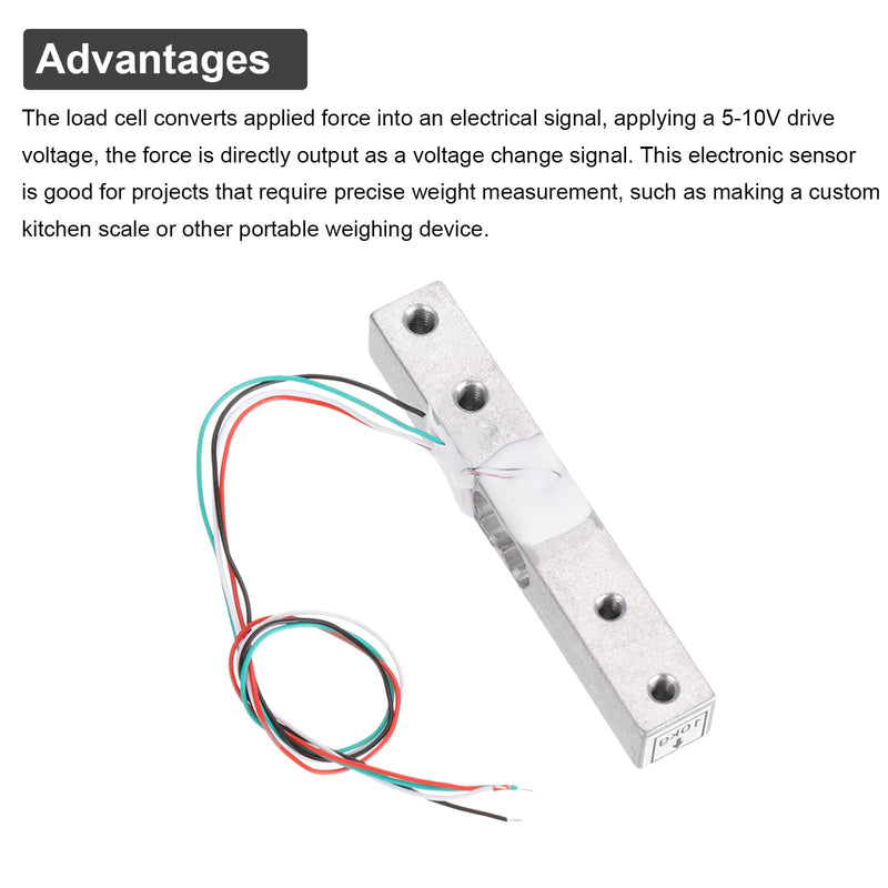 [Australia - AusPower] - QUARKZMAN Pack of 2 Digital Load Cell 10 kg + HX711 Module Weighing Sensor 24 Bit Precision A/D Dual Channel for DIY Portable Electronic Kitchen Scale Kit 