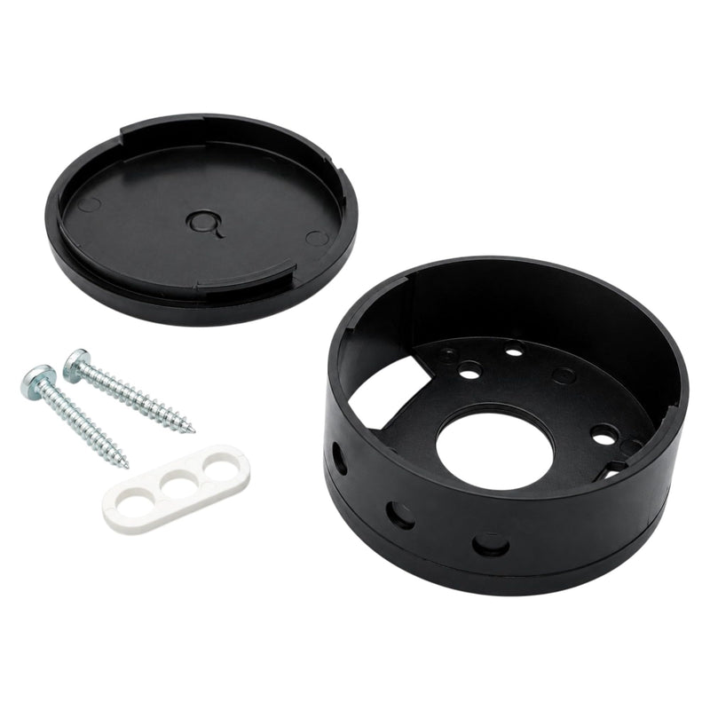 Junction Box, Black Plastic with Accessories, Diameter: 70 mm X 31 mm, Distributor Canopy, Surface-mounted Box, Junction Box 70x31mm