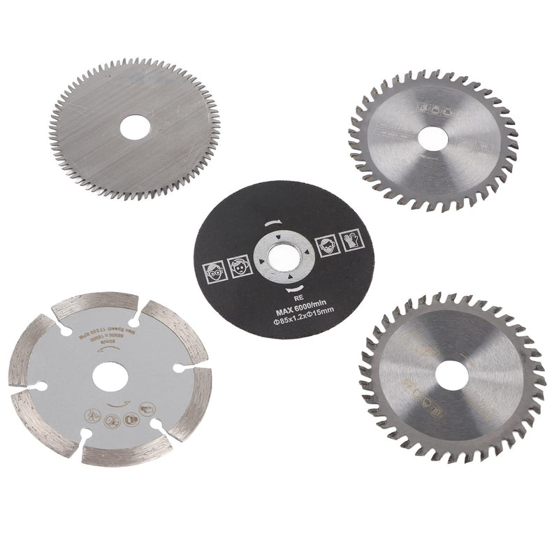 Goshyda High Quality Carbide Circular Saw Blade Fast Cutting 5 Pieces 85mm Inner Diameter 15mm for Electric Saw Machines [Versatile Tool]