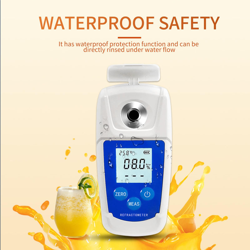 [Australia - AusPower] - High Precision Digital Brix Refractometer with ATC for Sugar Content Test 0-55% Brix Tester Brix Meter for Drinking Water Beverage Fruit Juice 0-55% Blue Classic 