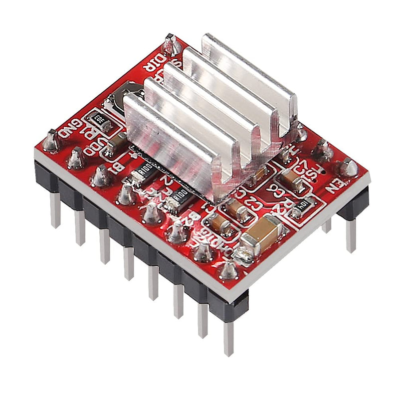 2pcs A4988 Stepstick Stepper Motor Driver Module with Heat Sink for 3D Printer Reprap Suitable for Arduino CNC