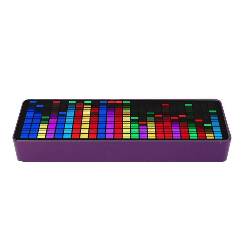 [Australia - AusPower] - Acouto Music Spectrum Display Analyzer 384 LED 624 Segment Ythm Light Ce Sensor Pickup with Clock - 20 Mic 7 Color LED Sound Meter for Music Lovers 