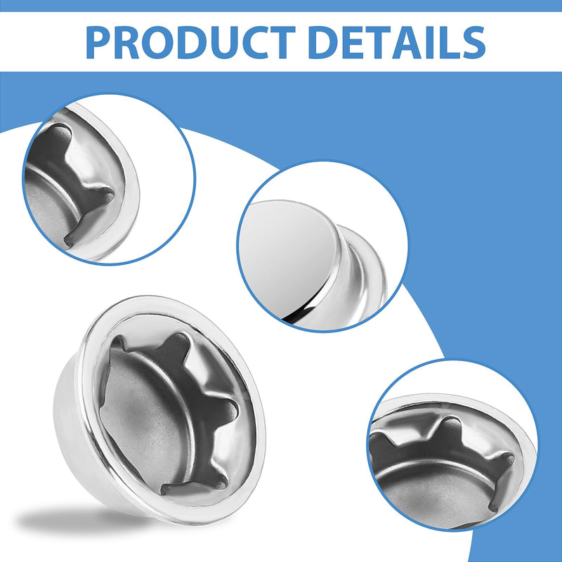[Australia - AusPower] - Push on Pushnut Cap Fits 5/8 Inch Axles, 6 Pack Spring Steel Permanent Washer Caps with Mechanical Zinc Plating for Hand Trucks, Rolling Bins and Lawn Push Wagons,Alternative for Cotter Pins 