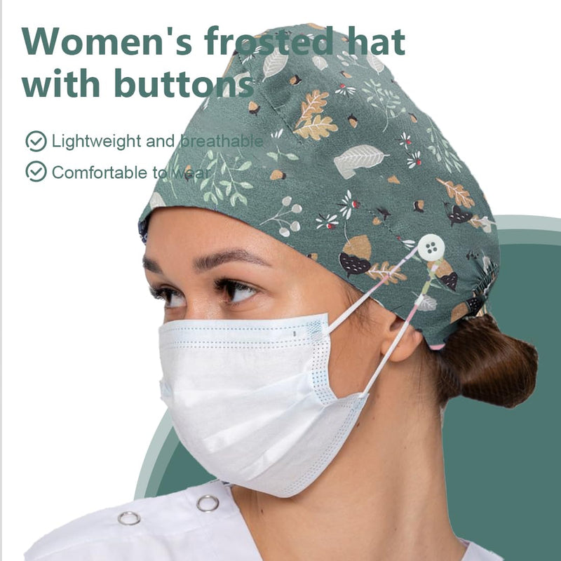 CPJJ Women's Surgical Cap, Fabric, Nurse Cap, Pack of 1