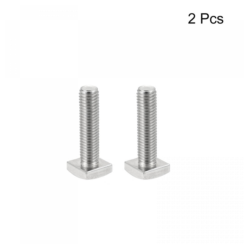 [Australia - AusPower] - uxcell Square Head Bolt, 2pcs M6x25mm Fully Thread 304 Stainless Steel Grade C Square Machine Screws 