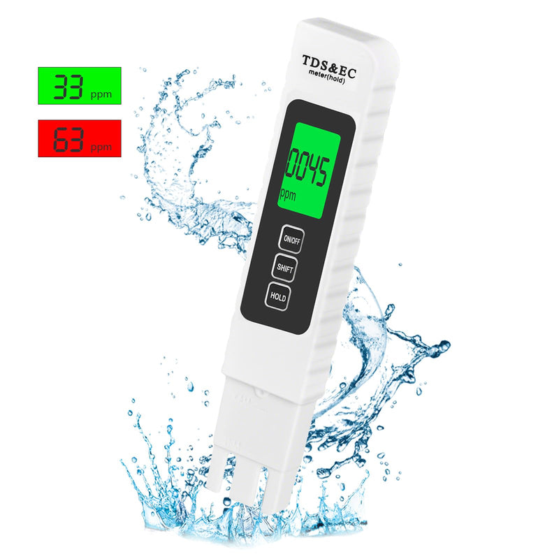 [Australia - AusPower] - 4 in 1 TDS Meter Digital Water Tester - Accurate and Reliable TDS EC & Temp(°C,°F) Meter, 0-9990ppm - Professional Testing for Drinking Water, RO/DI System, Aquariums etc 