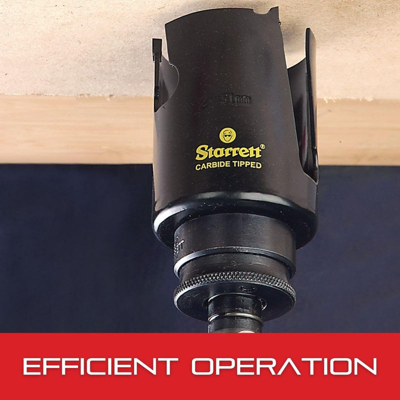 Starrett Carbide Tipped Multi-Purpose Hole Saw - Ideal for Wood, MDF, Plastics, Plasterboard and Ceramic Wall Tiles - 2-1/8" Cutting Depth, 2-1/2" Diameter - MPH0212 2-1/2"