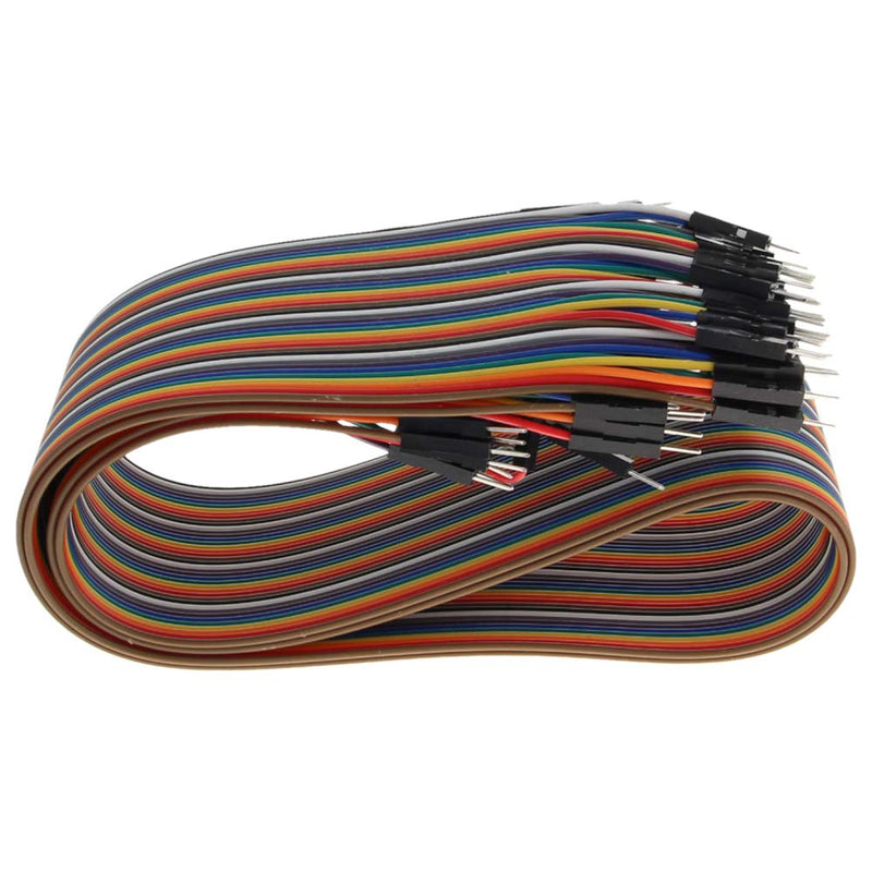 [Australia - AusPower] - Fielect Dupont Jumper Wires Breadboard Jumper Wires Colorful Ribbon Cables 40pin 50cm Long Male to Male 1Pcs 50cm 1PCS M/M 