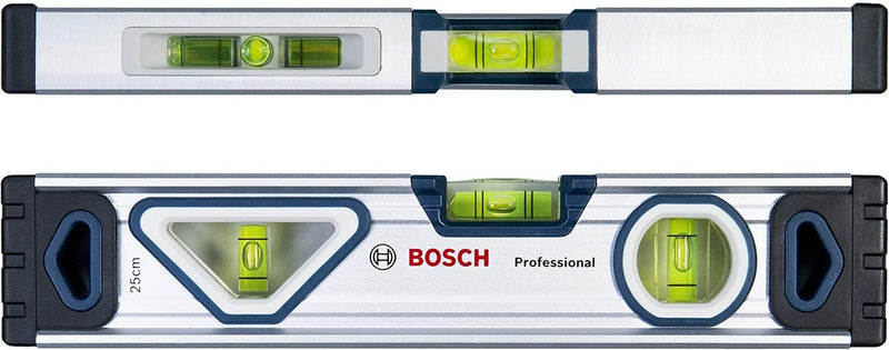 Bosch PRO Spirit Level 25 cm with Magnetic System (All-Round Readable, Aluminium Housing, Robust End Caps) - Amazon Exclusive