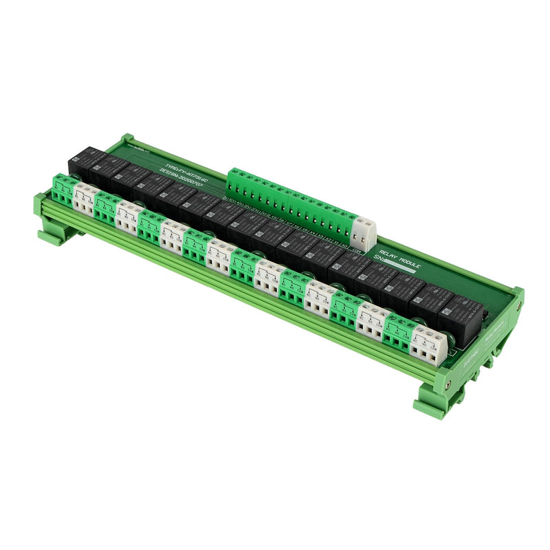 [Australia - AusPower] - Relay Board, 16 Channel 1 SPDT DIN Rail Mount 24V DC/AC Relay, Interface Board 