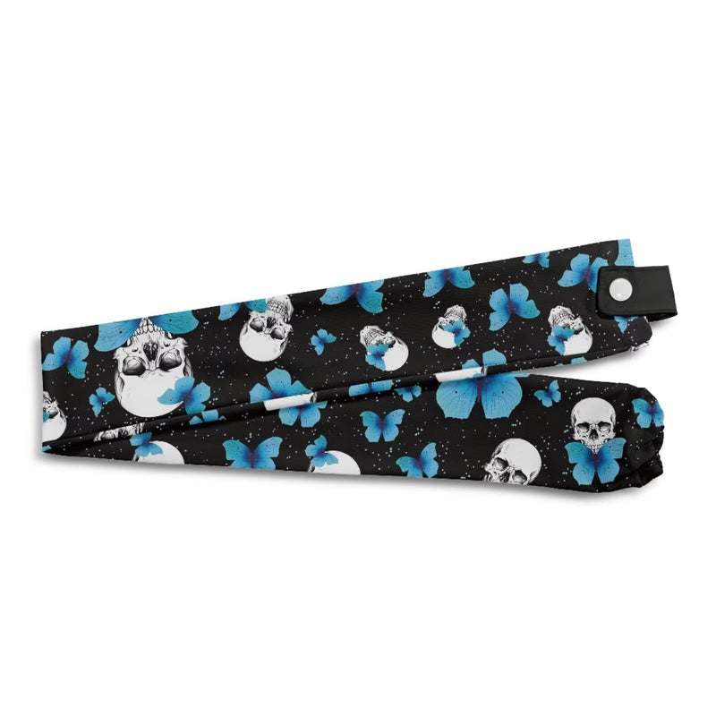 [Australia - AusPower] - Rnyleeg Skull Butterfly Stethoscope Cover Sleeve Scrunchie Stretchy Stethoscope Covers for Nurses Doctors Soft Polyester Washable Stethoscopes Sleeve 