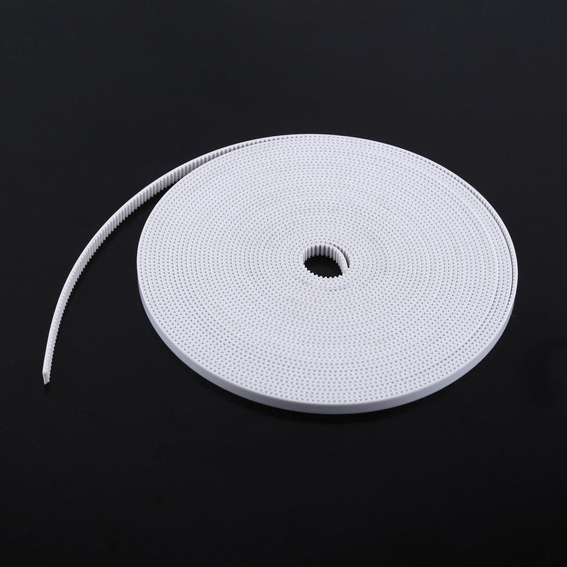 [Australia - AusPower] - GT2 Timing Belt, Reinforced GT2 Belt, 10M White Open Timing Belt for 3D Printer 6mm Wide PU with Steel Core, 6mm Width 