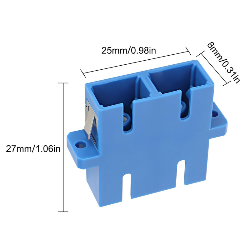 [Australia - AusPower] - XMSJSIY SC-SC Fibre Optic Coupler Adapter SC/UPC Female to Female Duplex Network Internet Converter Connector – 10 Pieces (Duplex) 