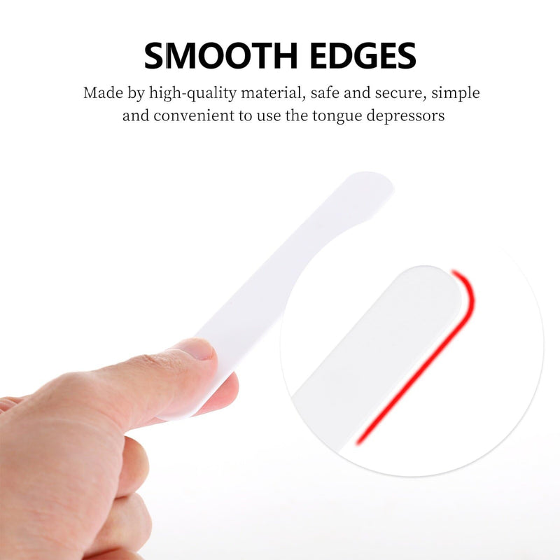 [Australia - AusPower] - 20pcs Plastic Tongue Scrapers, Lip Cheek Retractors, Tongue Depressor Spatulas for Instrument Healthy Oral Care Help Fight Bad Breath 
