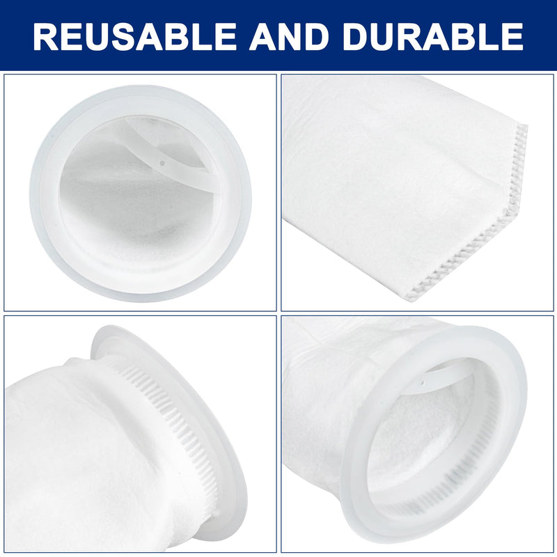 [Australia - AusPower] - 1 Micron Filter Bag - Polypropylene 4.5" x 20" with Plastic Ring for Industry Chemical Food 
