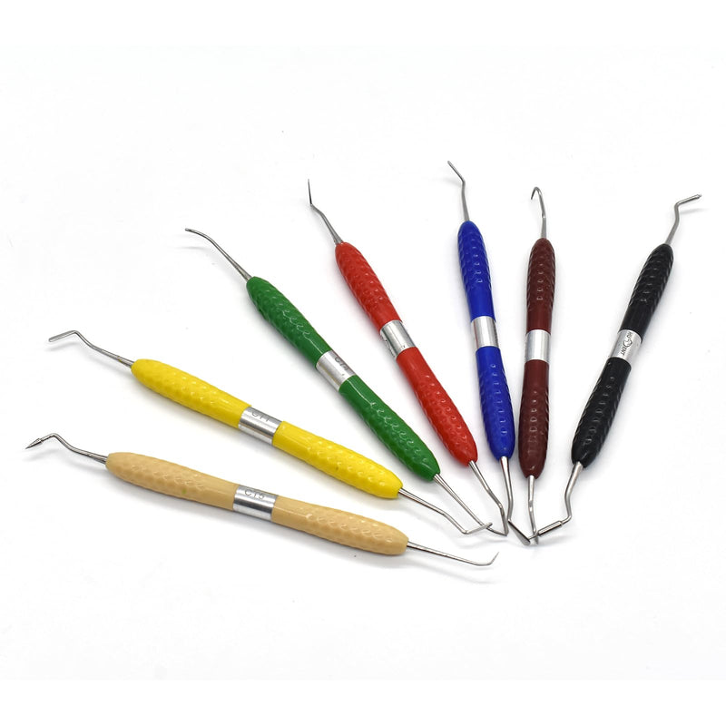 [Australia - AusPower] - 7 Pcs/Set Dental Resin Filling Tool Kit,Double Ends Resin Aesthetic Restoration Tool,Resin Trimming Tool 
