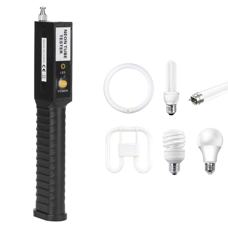 [Australia - AusPower] - Neon Light Tester, Portable Handheld Neon Tube Lamp Fluorescent Light Bulb Tester, LED Detector Repair Electrician Tool 