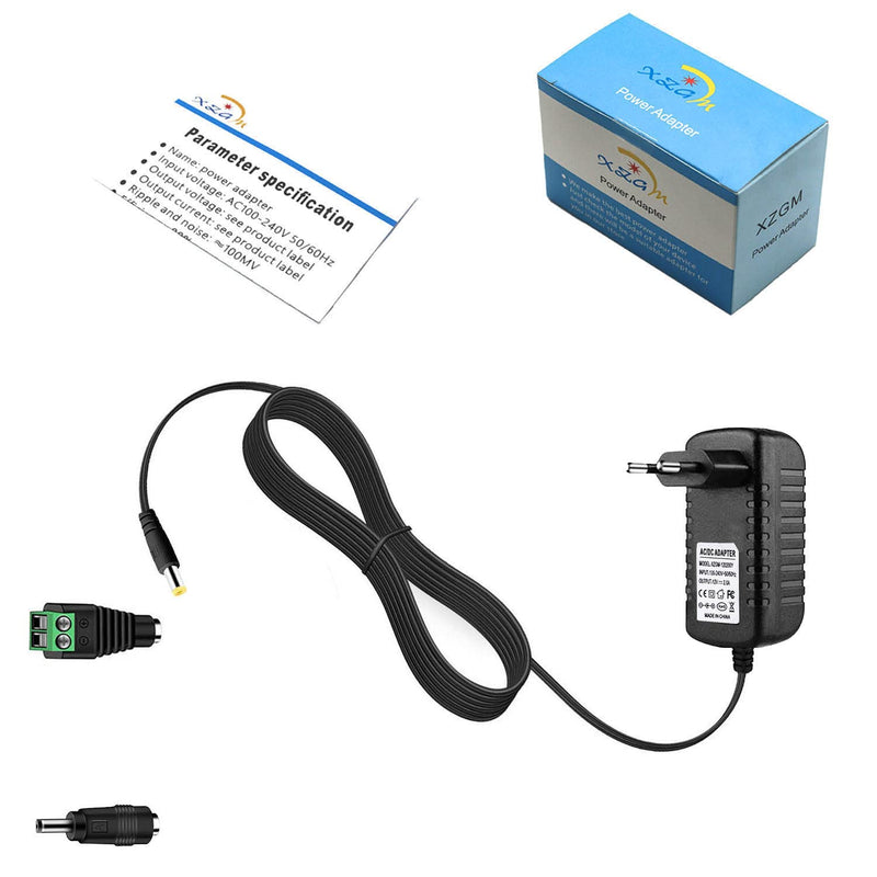 12V 2A 24W Universal Power Supply DC Transformer with 1.2 m Cable | DC plug 5.5 x 2.1 mm replacement power supply for all 12V 2A devices 12V2A