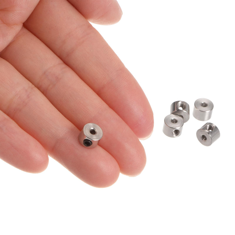 [Australia - AusPower] - uxcell 10pcs Set Screw Collars 2.05mm Bore Shaft Collars, 7mm OD, 5mm Width, Landing Gear Stopper Wheel Collar 