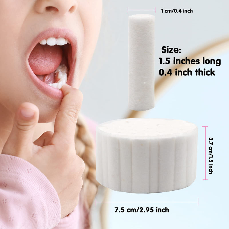 [Australia - AusPower] - 200 Pieces 1.5 Inch Dental Gauze Cotton Rolls for Mouth, Cottons Pads for Dentists, Rolled Cotton Balls, High Absorbent Cotton for Mouth Gauze and Nosebleeds for Kids and Adults 