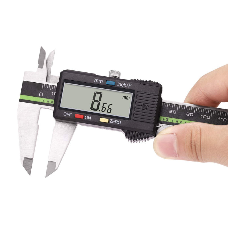Sattiyrch 6 Inch Digital Caliper, Stainless Steel LCD Measuring Tool | Accurate Inch, MM & Fraction Measurements for Makers and DIYers 6”