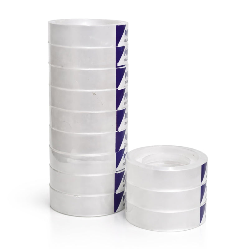 Holographic Decorative Tape Set of 12 Rolls for Craft Work, Gift Wrapping, Scrapbooking and Decoration (Clear) Clear