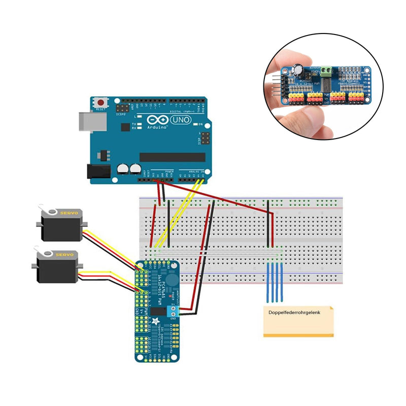 PCA9685 PWM Motor Driver 16 Channel 12-Bit PWM IIC Module Pack of 4 | Expandable 16-port driver module, for robot PWM generator board