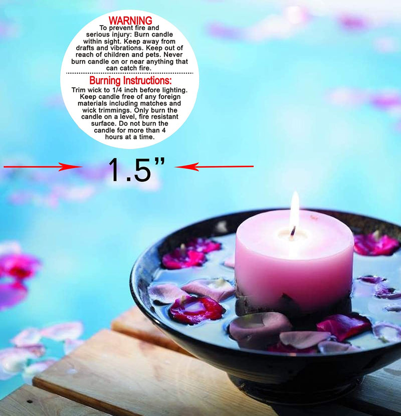 Candle Warning Labels 1.5 inch Candle Jar Container Stickers Candle Making Stickers Warning 500 Pcs Per Roll Waterproof Candle Safety Labels Sticker Decal for Soy Wax Candle Jars,Tins and Votives - NewNest Australia