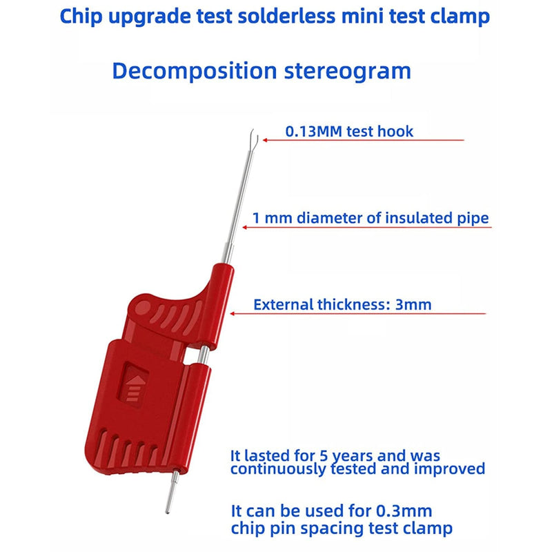 [Australia - AusPower] - SDK08 Test Clip Ultra Small Clip Chip Foot Clip Micro IC Clamp SOIC/TSSOP/TSOP/SSOP/MSOP/PLCC/QFP/TQFP/LQFP/SMD IC Test Chip Mini Chips Adapters 
