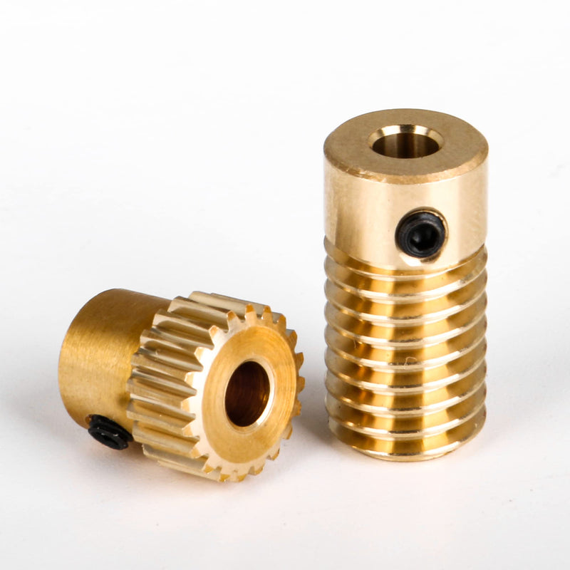 [Australia - AusPower] - BQLZR 0.5Modulus Brass Gear Shaft with 20T Wheel Screw 4mm Hole Industrial Accessories 