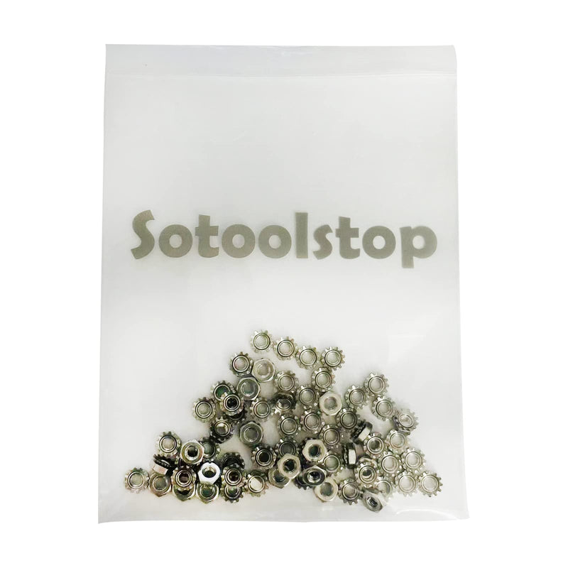 [Australia - AusPower] - #8-32 Keps Lock Nut Stainless Steel, K-Lock Keps Nuts 304 Stainless Steel 18-8 Lock Nuts, Pack of 50 8-32 
